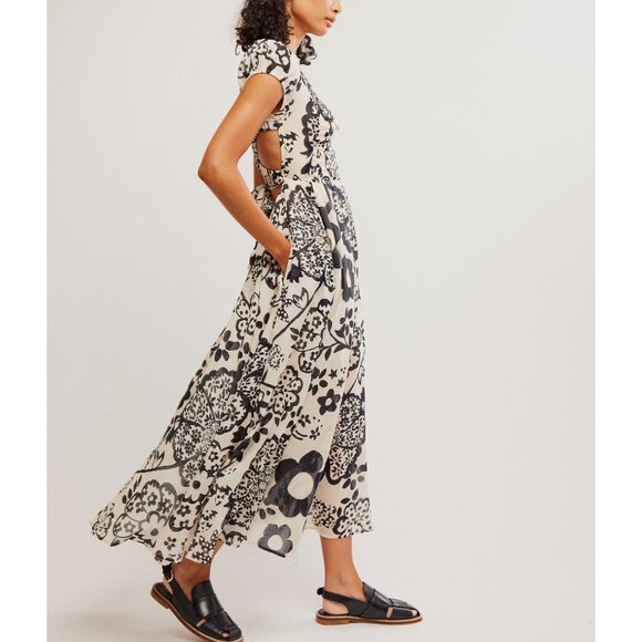 🎉LAST CHANCE🎉 FREE PEOPLE Ultraviolet Dress / Bright White Combo - Picture 2 of 10